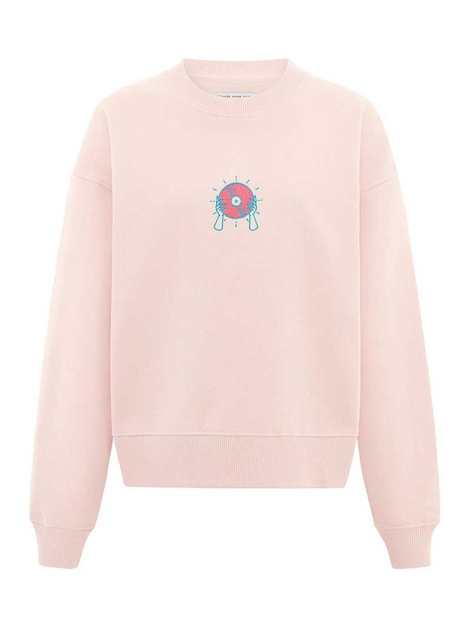 Disco Cult Embroidered Sweatshirt, Organic Cotton, in Pink from blondegonerogue