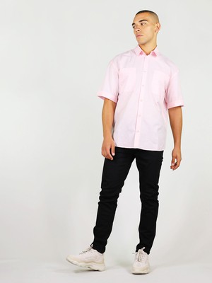 Ocean Drive Mens Relaxed Shirt, Upcycled Cotton, in Pink from blondegonerogue