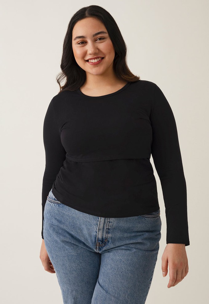 Long sleeve nursing top - Black from Boob Design