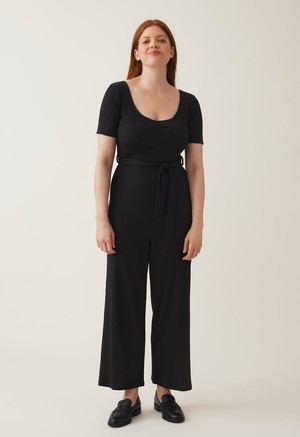 Gerippter Umstandsjumpsuit - Schwarz from Boob Design