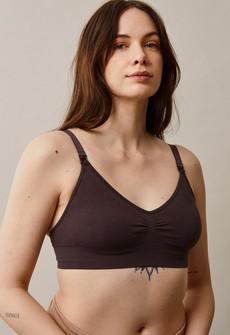 Organic cotton nursing bra - Brown via Boob Design