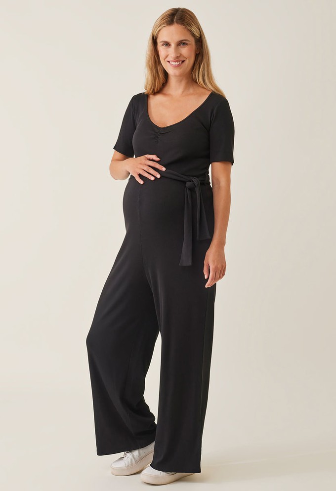 Gerippter Umstandsjumpsuit - Schwarz from Boob Design
