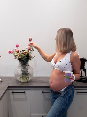 Essential maternity and nursing bra - Flower print from Boob Design