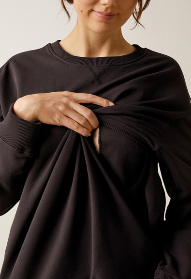 Oversized maternity sweatshirt with nursing access from Boob Design