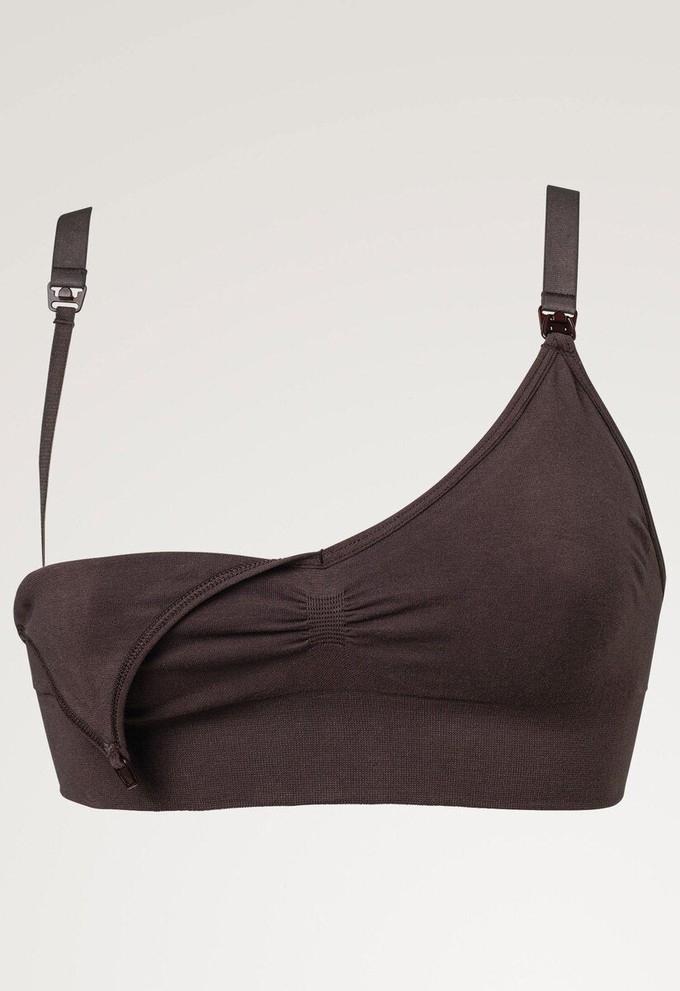 Organic cotton nursing bra - Brown from Boob Design