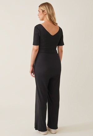 Gerippter Umstandsjumpsuit - Schwarz from Boob Design