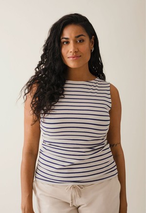 Simone s/l Top - Oatmeal Cobolt from Boob Design