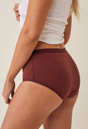 Period Underwear - Hipster - Medium flow - Dark Red from Boob Design