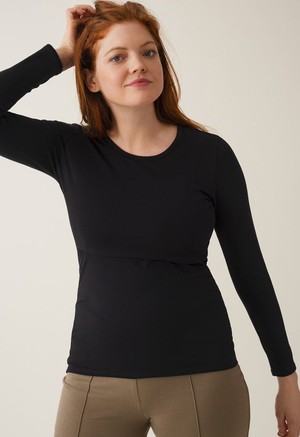 Long sleeve nursing top - Black from Boob Design