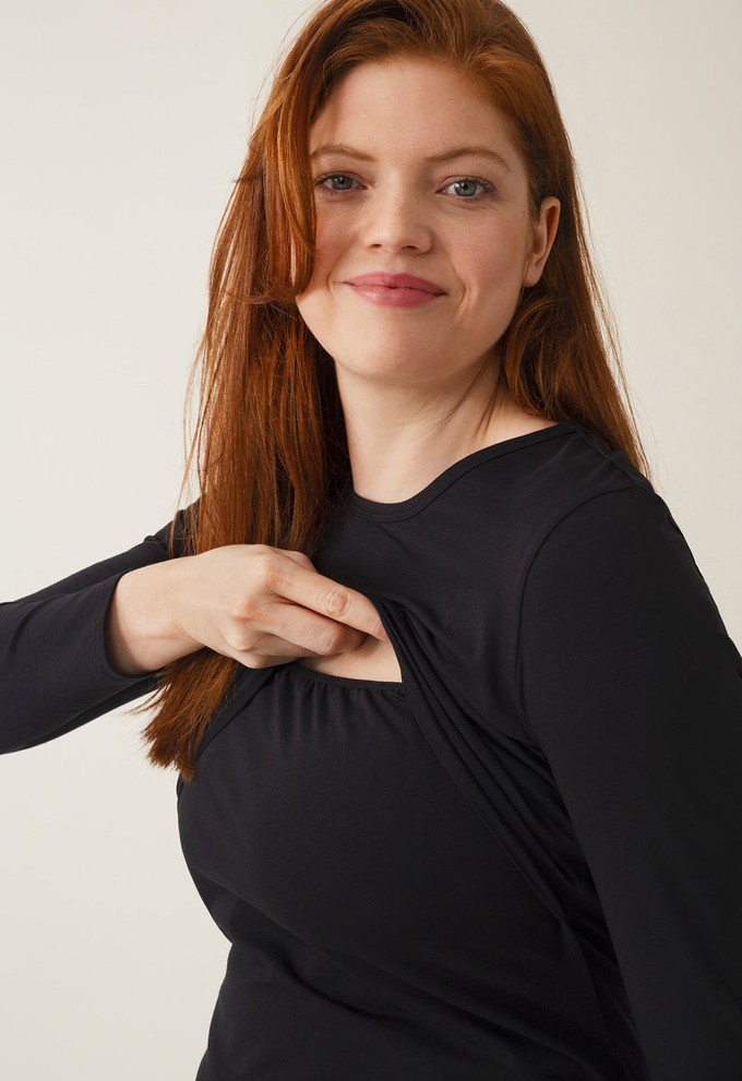 Long sleeve nursing top - Black from Boob Design