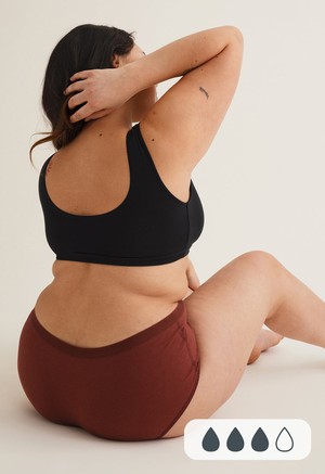 Period Underwear - Hipster - Medium flow - Dark Red from Boob Design