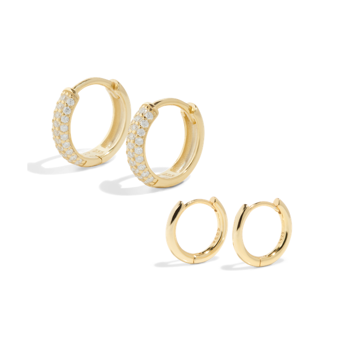 THE TREASURE HOOP SET MEDIUM - 18k gold vermeil from Bound Studios