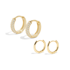 THE TREASURE HOOP SET MEDIUM - 18k gold vermeil from Bound Studios
