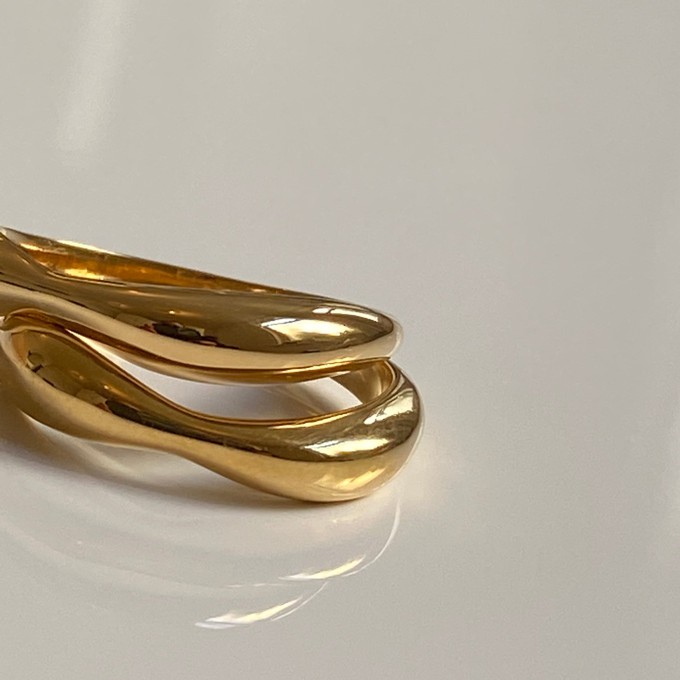 THE DOUBLE TROUBLE RING SET - Solid gold from Bound Studios