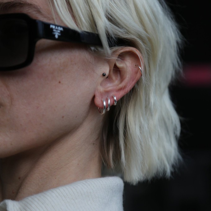 THE BASE HOOP MEDIUM - sterling silver from Bound Studios