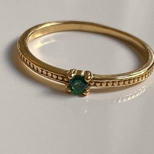 THE EMMA RING GREEN - solid gold from Bound Studios
