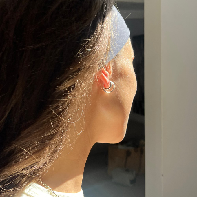 THE BASE HOOP MEDIUM - sterling silver from Bound Studios