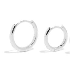 THE ESSENTIAL HOOP SET - sterling silver via Bound Studios
