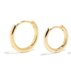 THE ESSENTIAL HOOP SET - 18k gold vermeil via Bound Studios