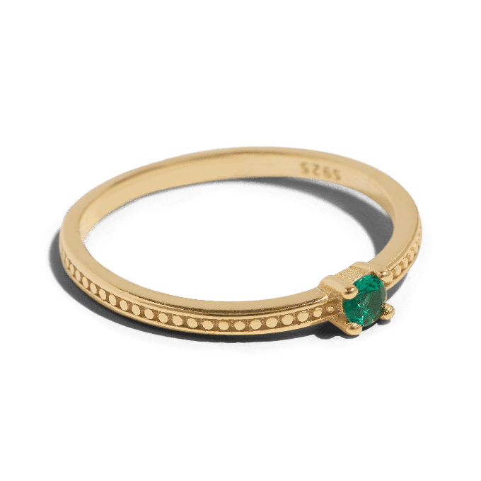 THE EMMA RING GREEN - solid gold from Bound Studios