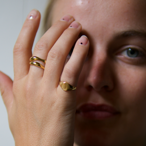 THE DOUBLE TROUBLE RING SET - Solid gold from Bound Studios