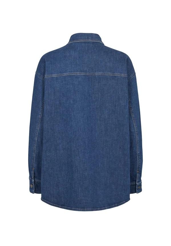 Mille overshirt jasje - washed blue denim from Brand Mission