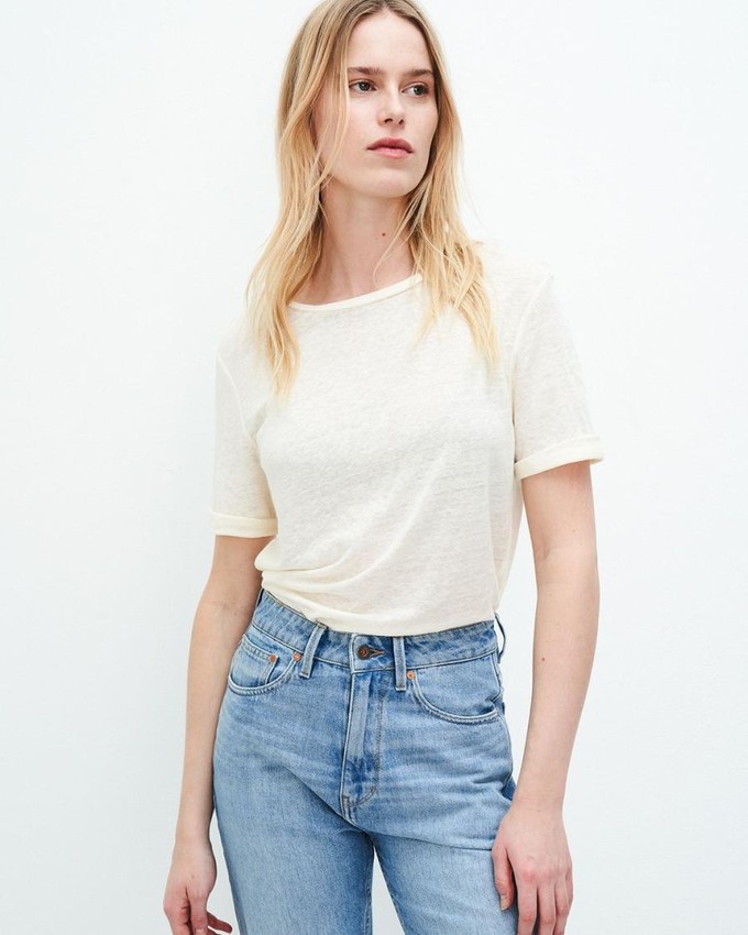 Olivia t-shirt - off white melange from Brand Mission