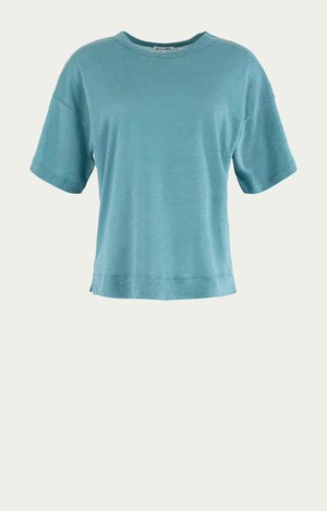 Haya linnen top - ash blue from Brand Mission