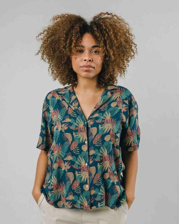 Aloha blouse -vichy navy from Brand Mission