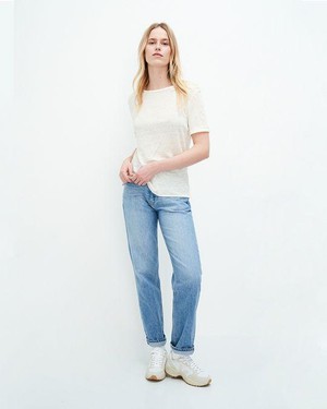 Olivia t-shirt - off white melange from Brand Mission