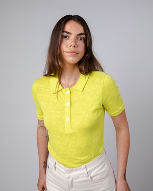 Buttoned Polo Lime from Brava Fabrics