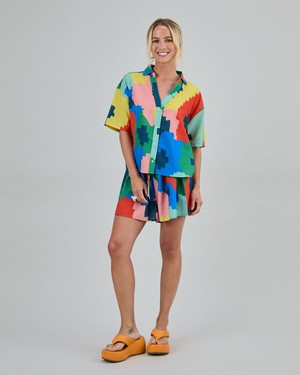 Maxi Flower Oversize Cropped Blouse from Brava Fabrics