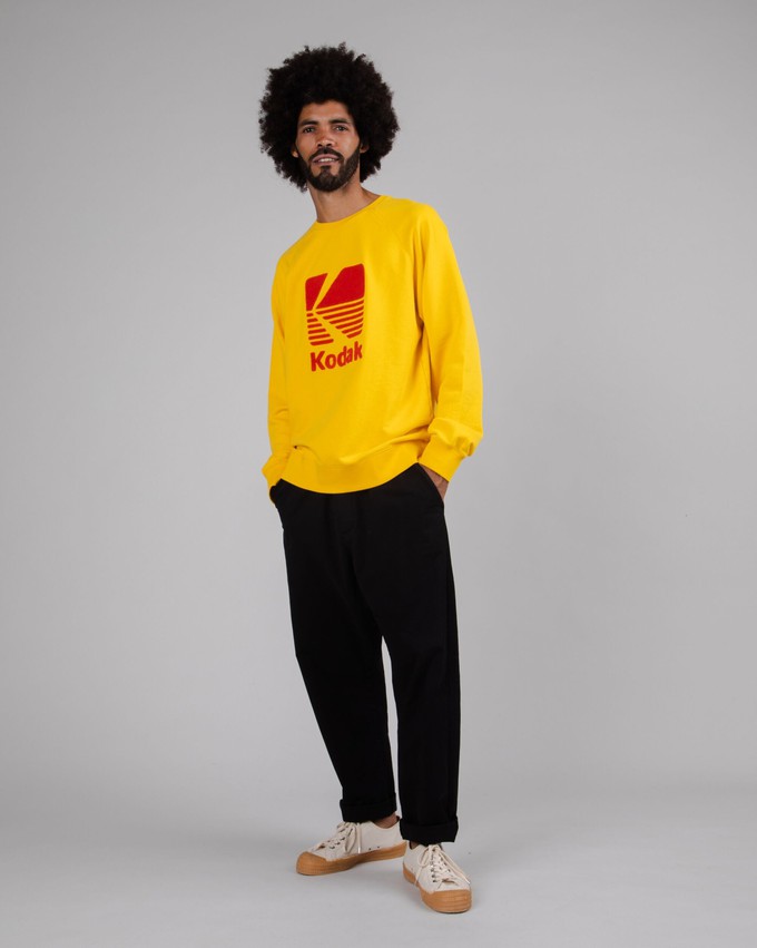 Kodak Logo Sweatshirt Yellow from Brava Fabrics