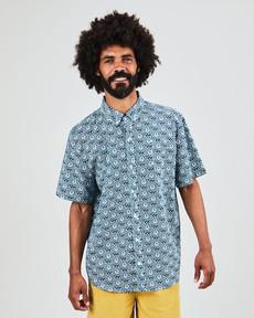 Asis Percales Daisy Boxy Shirt Blue via Brava Fabrics