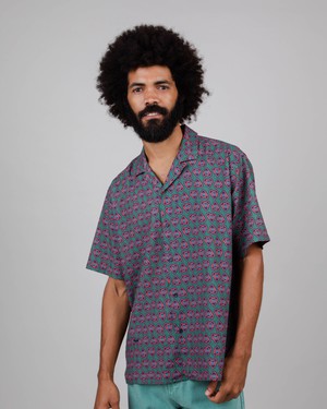 Asis Percales Heart Aloha Green from Brava Fabrics