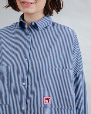 Oversize Stripes Gum Shirt from Brava Fabrics