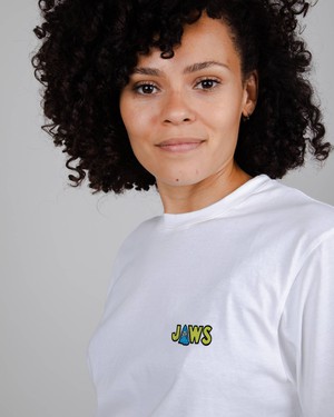 Jaws T-shirt White from Brava Fabrics