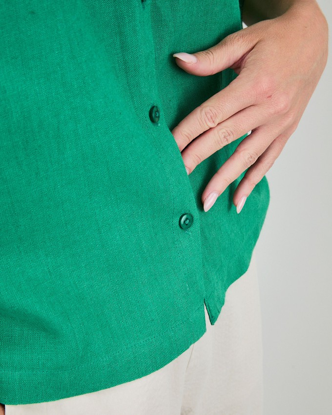 Boxy Squared Blouse Green from Brava Fabrics
