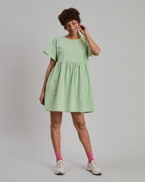 Checks Oversize Shorts Dress Green from Brava Fabrics