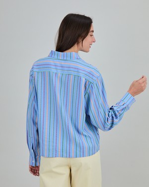 Stripes Boxy Blouse Blue from Brava Fabrics