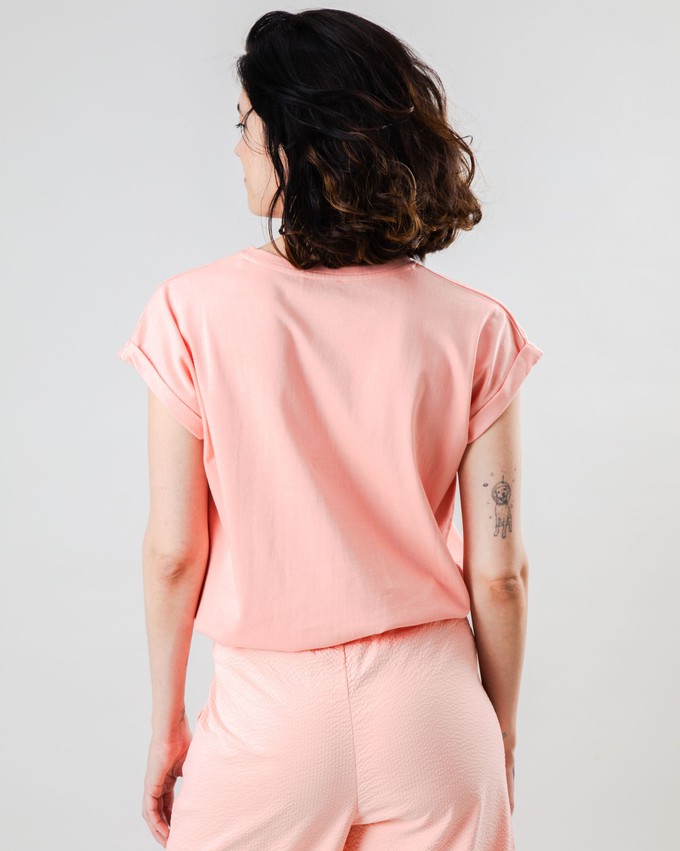 Peanuts Tropical Scoop Tee Pink from Brava Fabrics