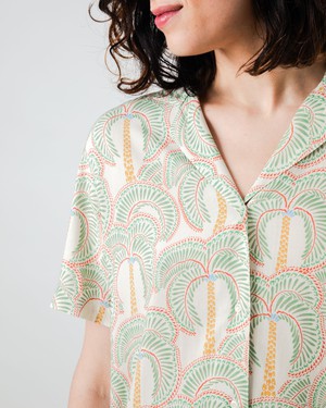 Borneo Aloha Blouse Ecru from Brava Fabrics