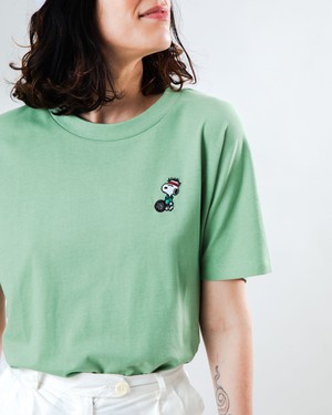 Peanuts The Tennis Snoopy Oversize Tee Green from Brava Fabrics