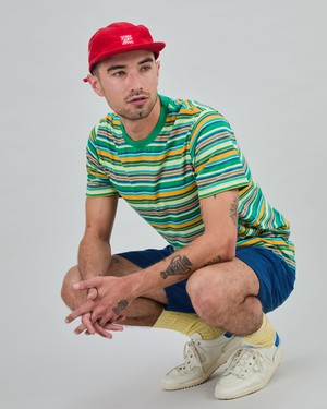 Stripes Regular T-Shirt Green from Brava Fabrics