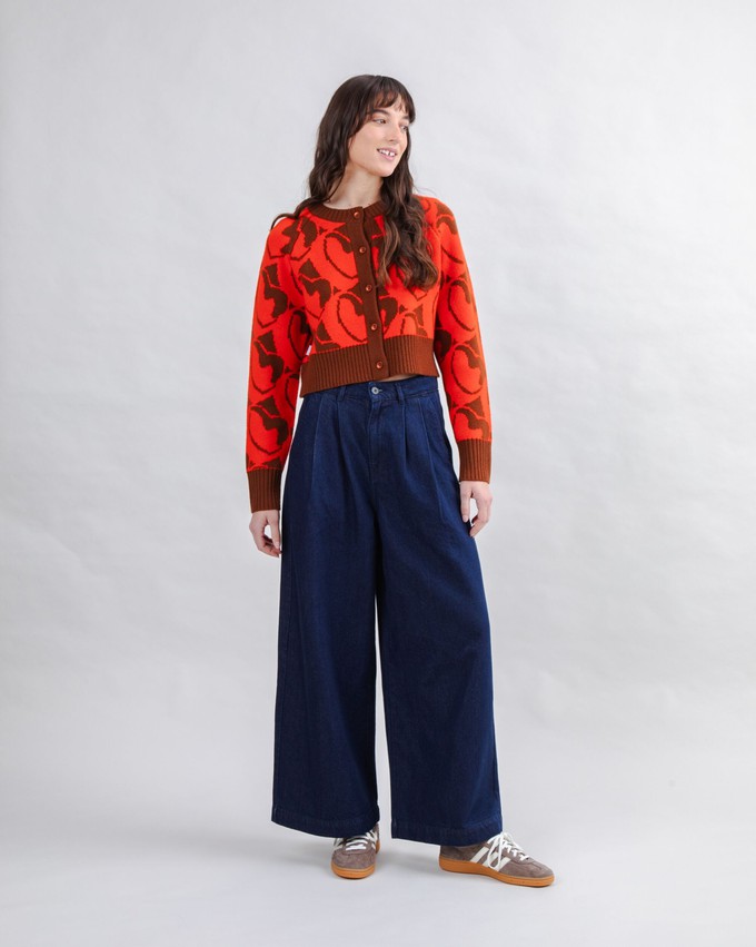 Heart Wool Cropped Cardigan from Brava Fabrics
