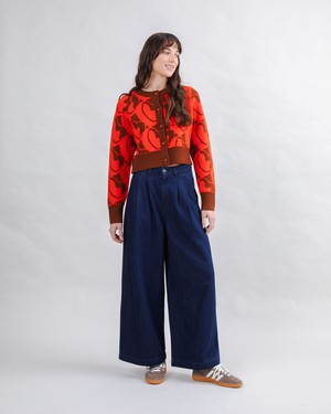 Heart Wool Cropped Cardigan from Brava Fabrics