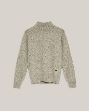 Sweater Perkins Neck Ecru from Brava Fabrics