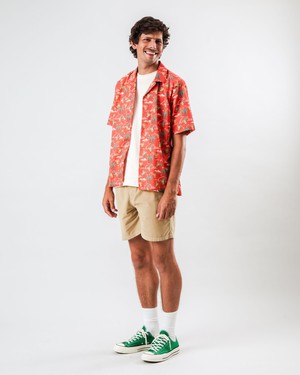 Jungle Juice Aloha Shirt Red from Brava Fabrics
