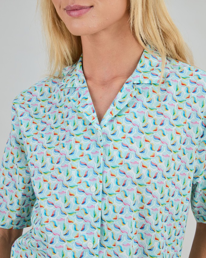 Marbles Aloha Blouse White from Brava Fabrics