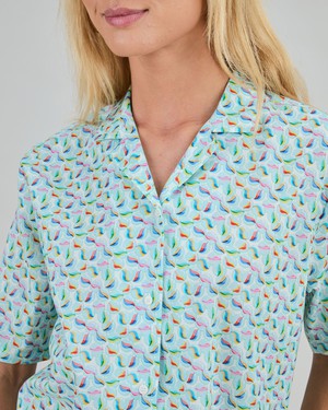 Marbles Aloha Blouse White from Brava Fabrics